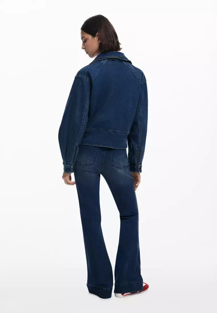 Double-collar denim jacket