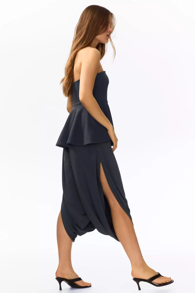 Wrap-detail balloon trousers