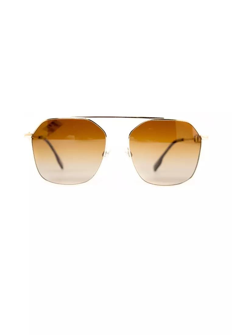 Buy Burberry Women s Gold Metal Square Sunglasses Be3124 1109 t5