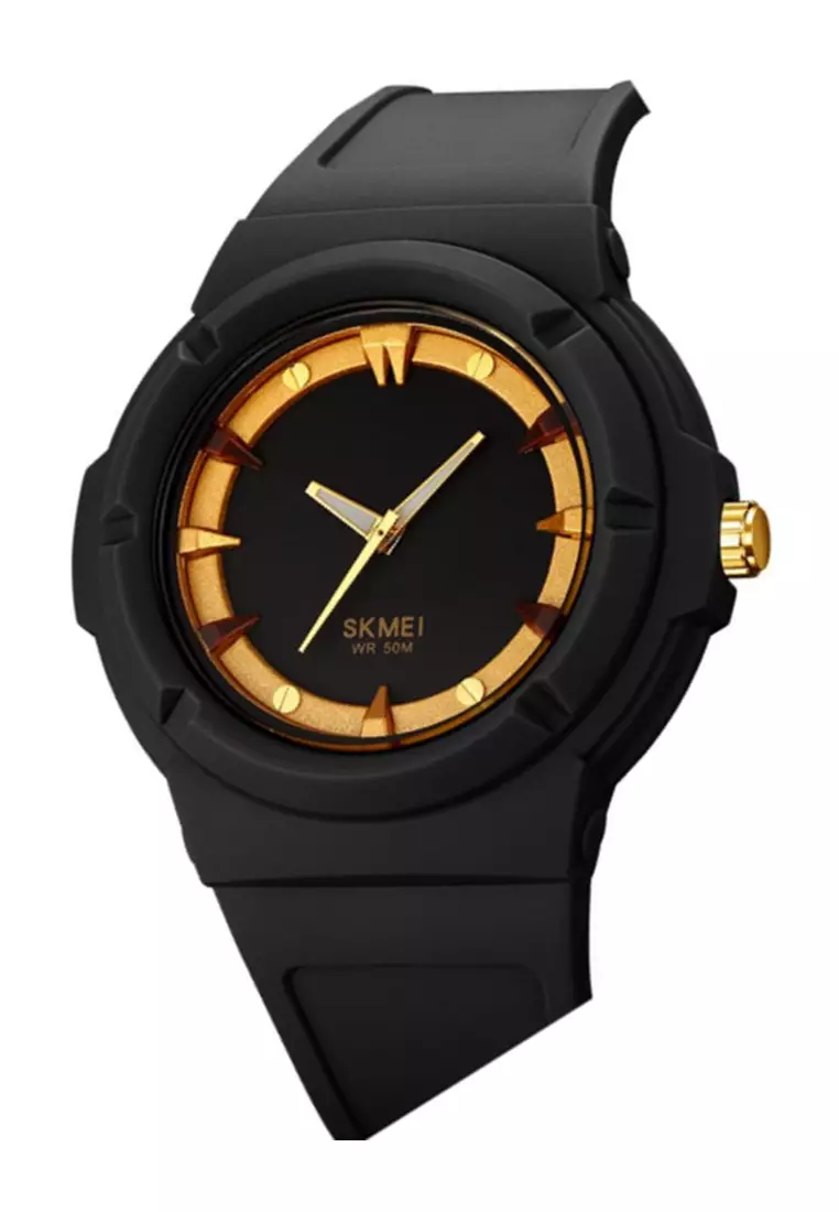 Jam Tangan Analog Pria Waterproof Strap Tali Material PU Silicone IR40 ORIGINAL