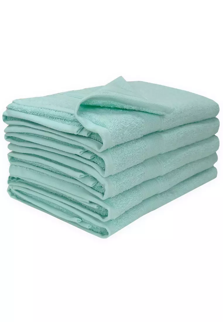 Epitex 100% Pure Cotton Bath Towel Bright Colour Towel - Gym Towel - Bathroom Towel - Yoga Towel - Soft (Light Blue)