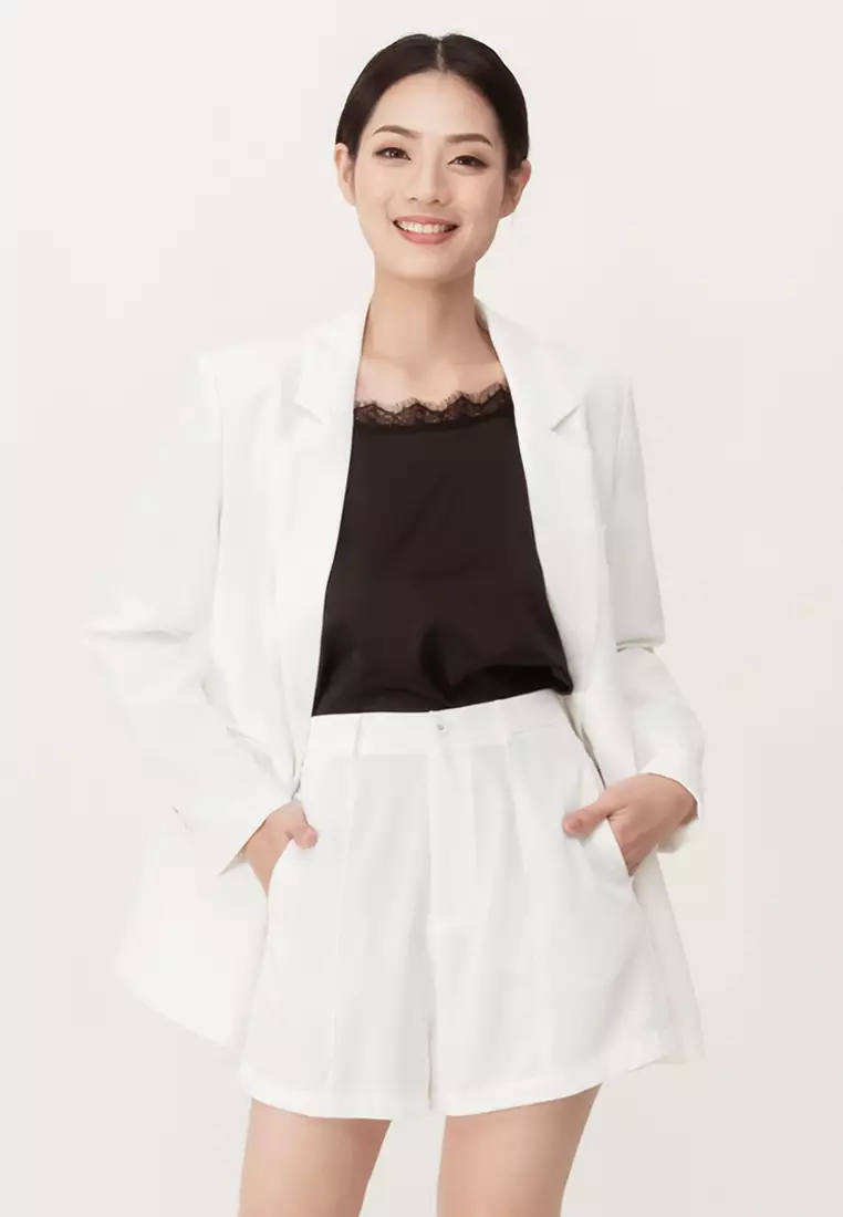 Plain on sale white blazer