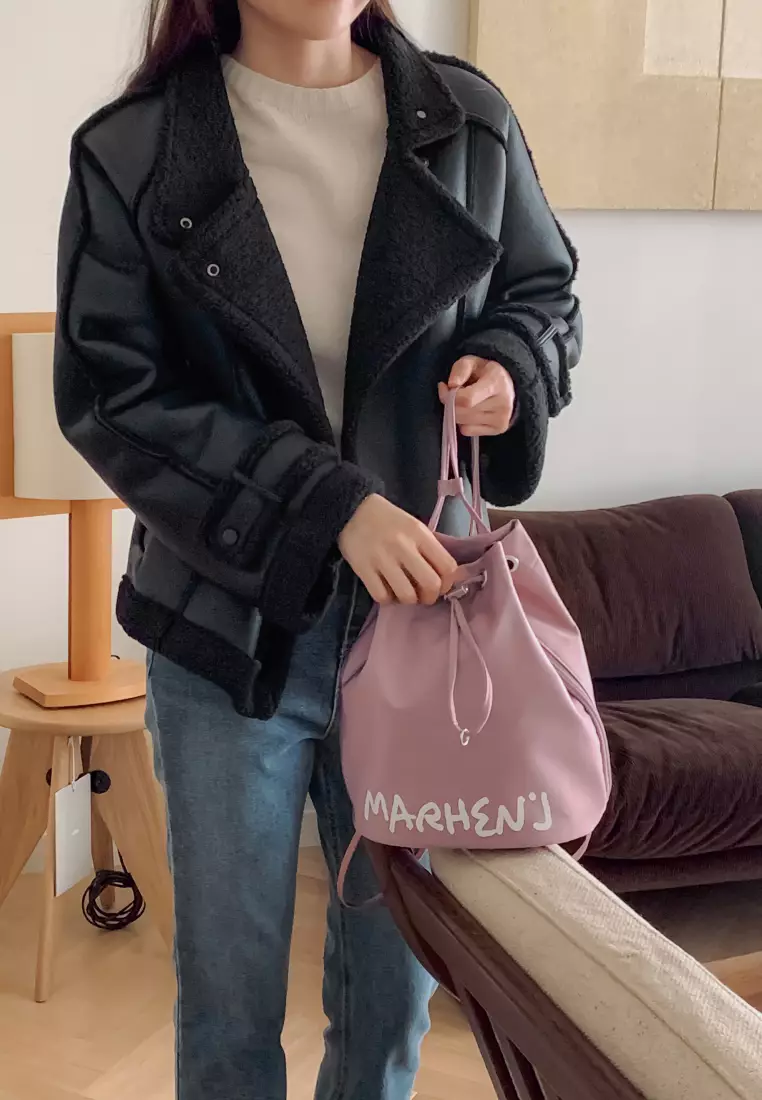 LEANNA Nylon Backpack Deep Pink