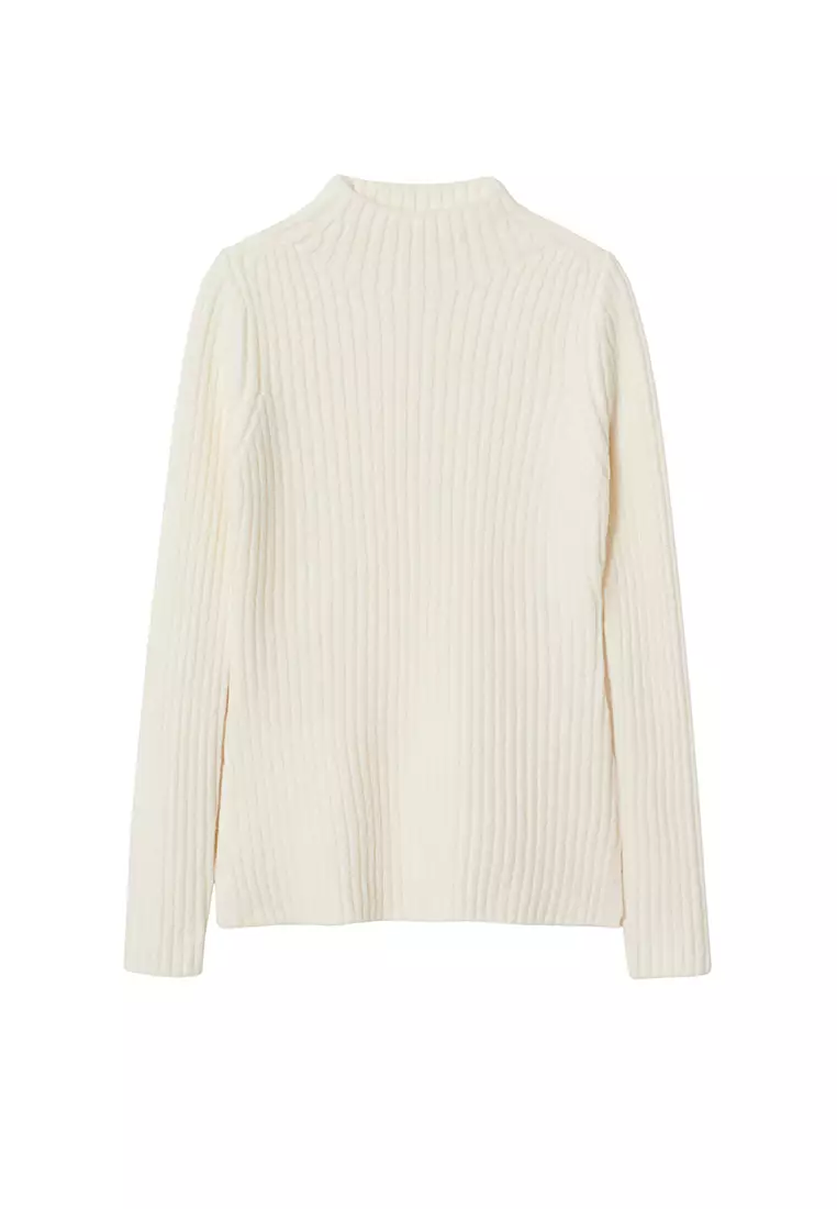 Buy Mango High Collar Ribbed Knit Sweater 2024 Online ZALORA Philippines