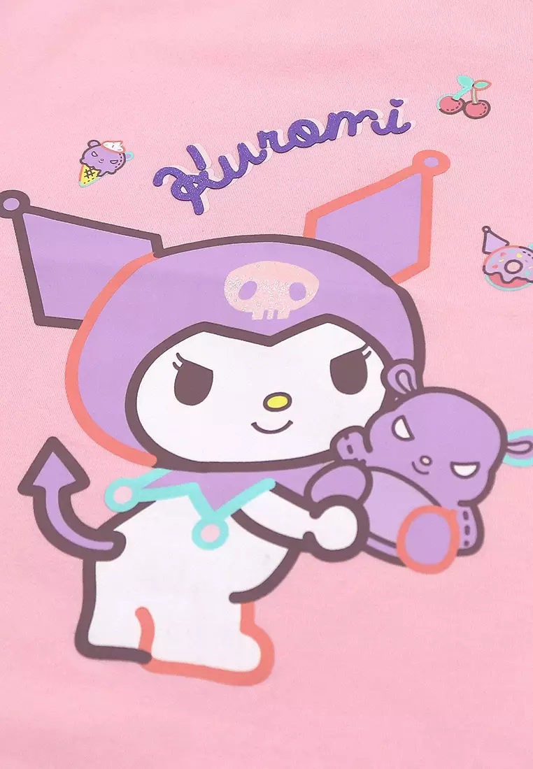 Girls Licensed Graphic Oversize T-Shirt "Kuromi Bear"