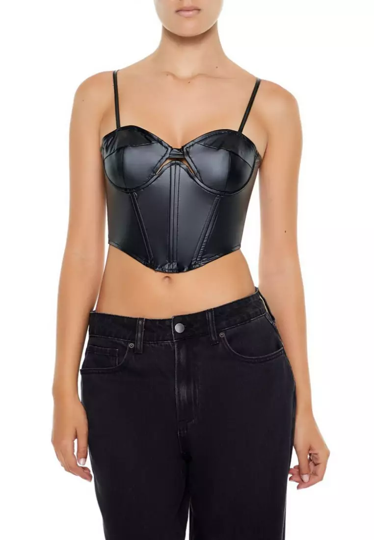 Faux leather top forever 21 hotsell