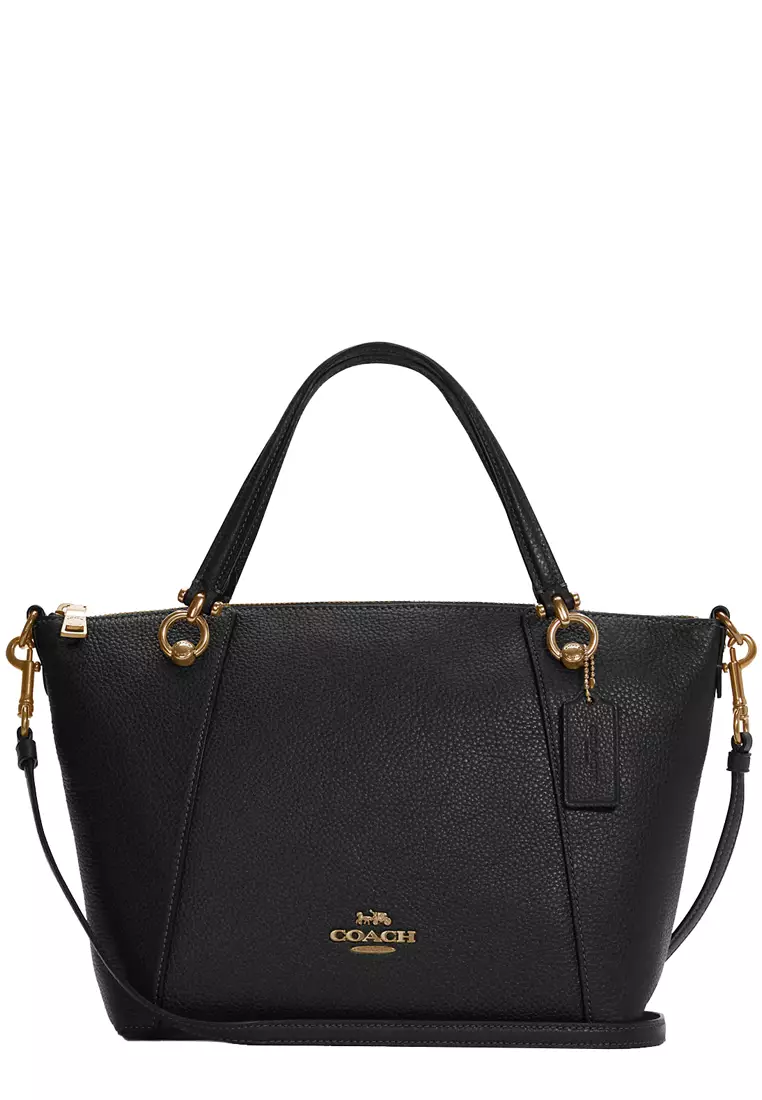 Medium black coach top purse