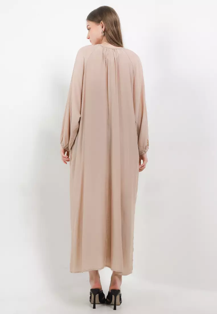 L/S Hidden Pocket Rayon Dress