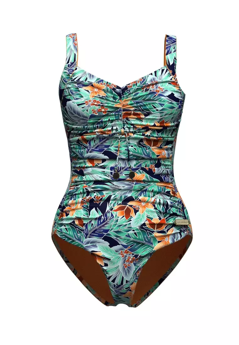 My Paradiso Navy Plus Cup Twist Front Onepiece