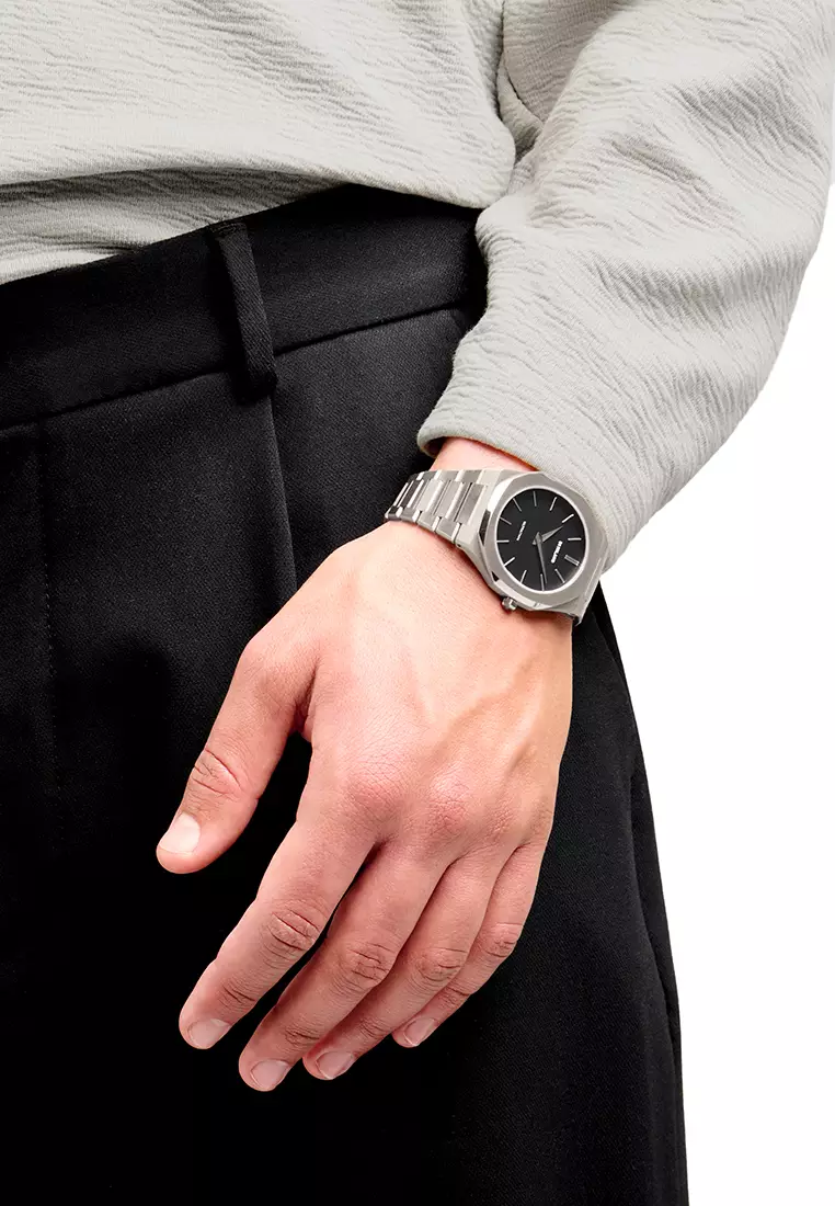 Re_Silver Ultra Thin Bracelet Watch, 40 mm