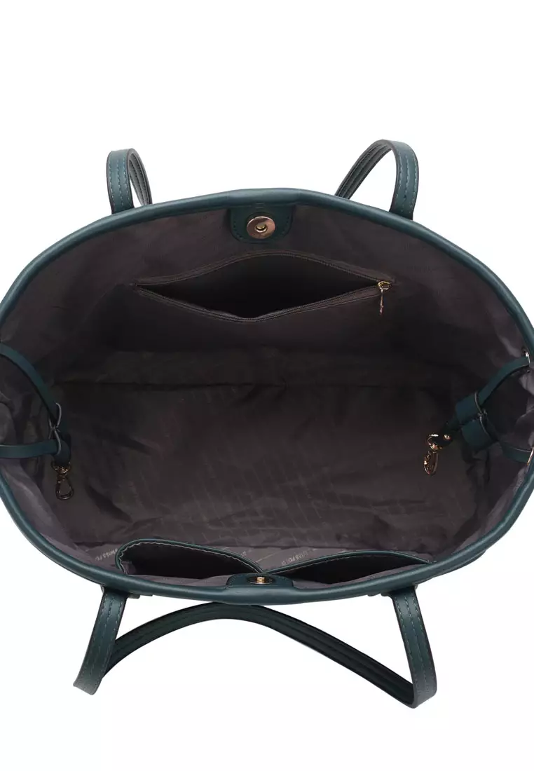 2-in-1 Tote Bag & Top Handle Bag - Blue