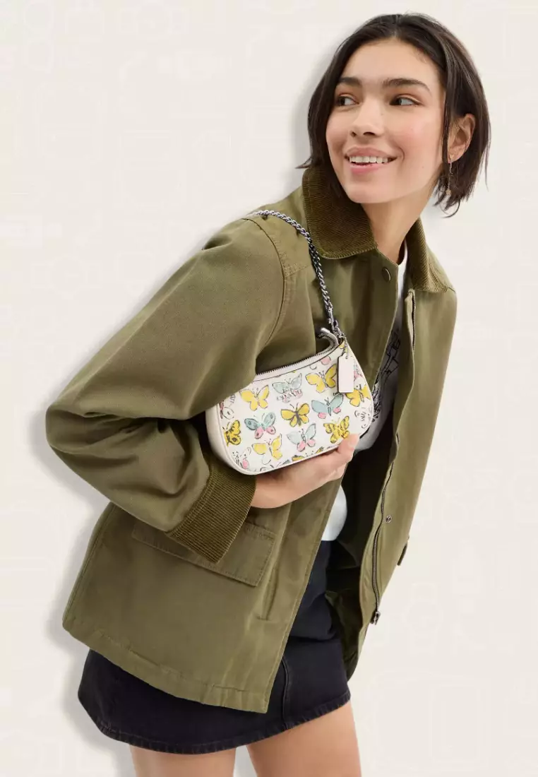 Coach Teri Mini Crossbody Bag With Butterfly Print Chalk Multi