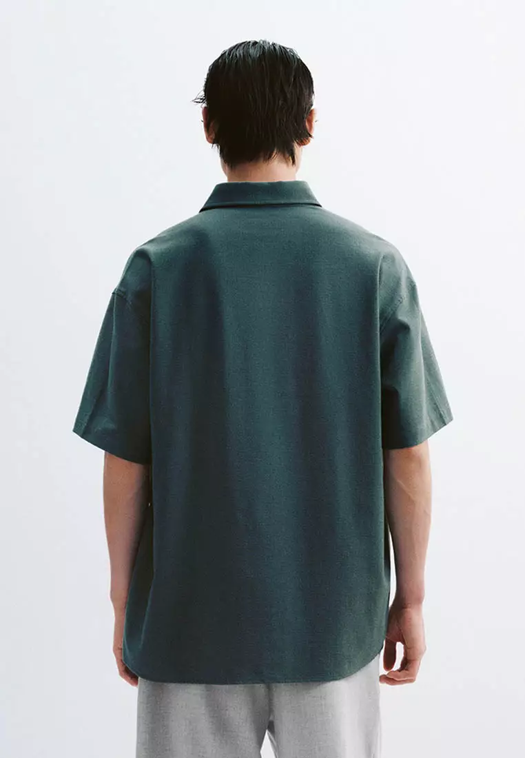 宽松型B开襟衬衫