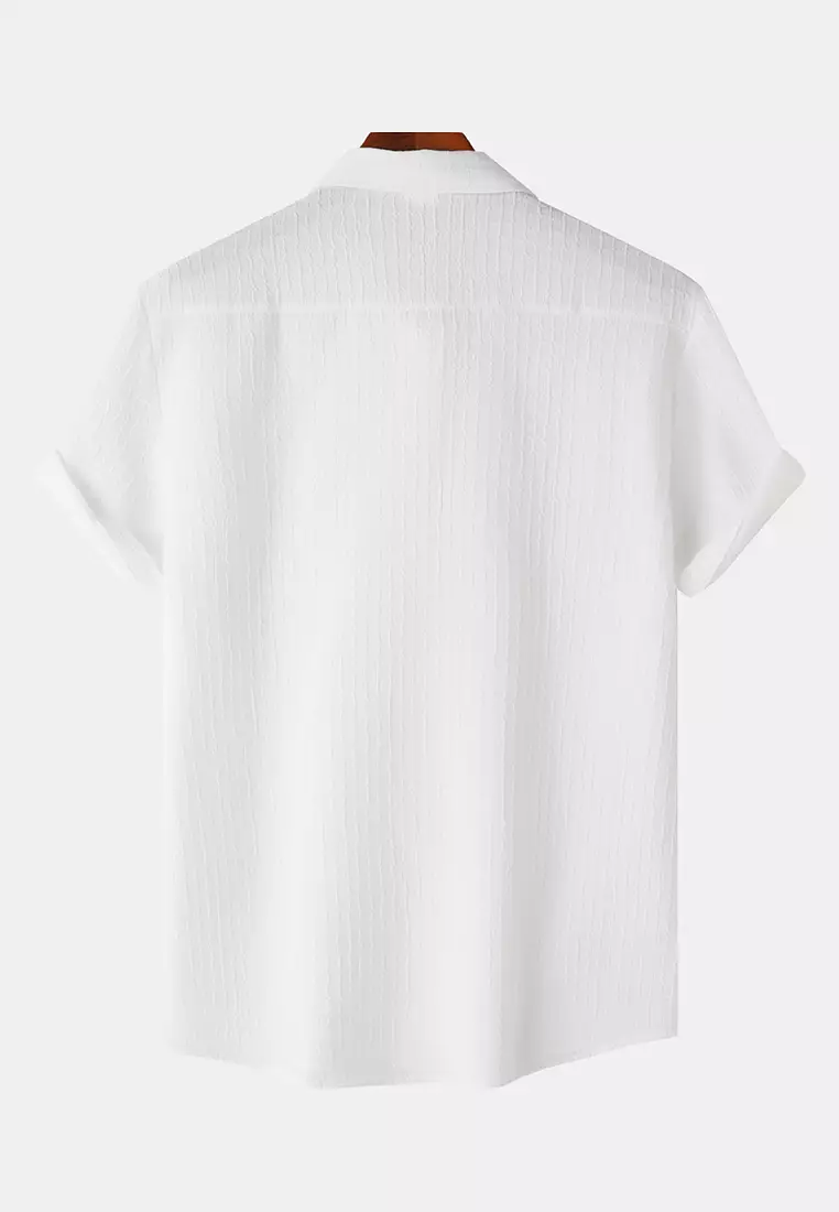 Solid Color Short Sleeve Shirt YL-A108