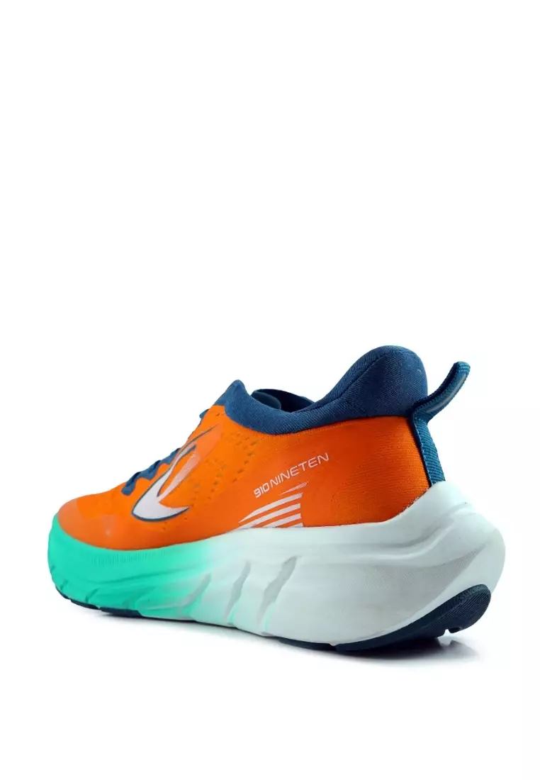 910nineten TAKASHI RUN 1.5 sepatu lari - Hijau/Orange/Hijau tosca