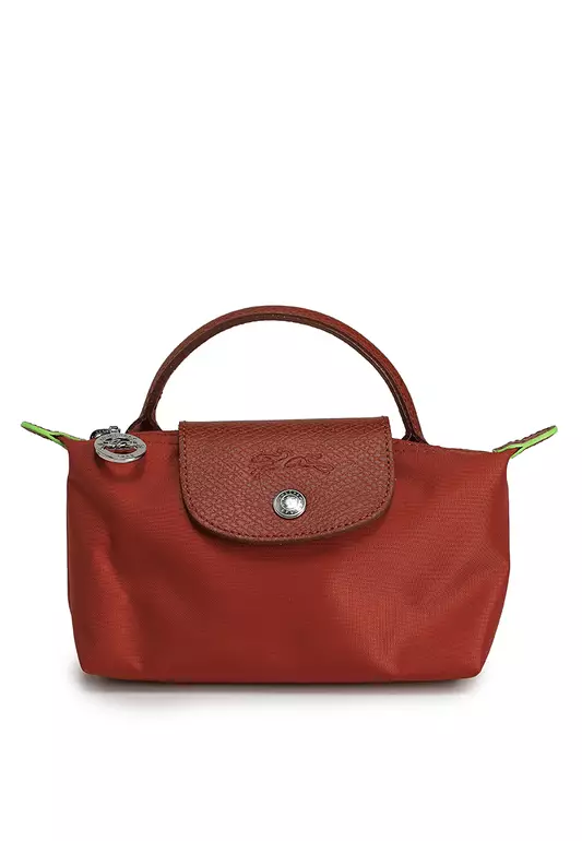 Le Pliage Green Pouch With Handle (bl)