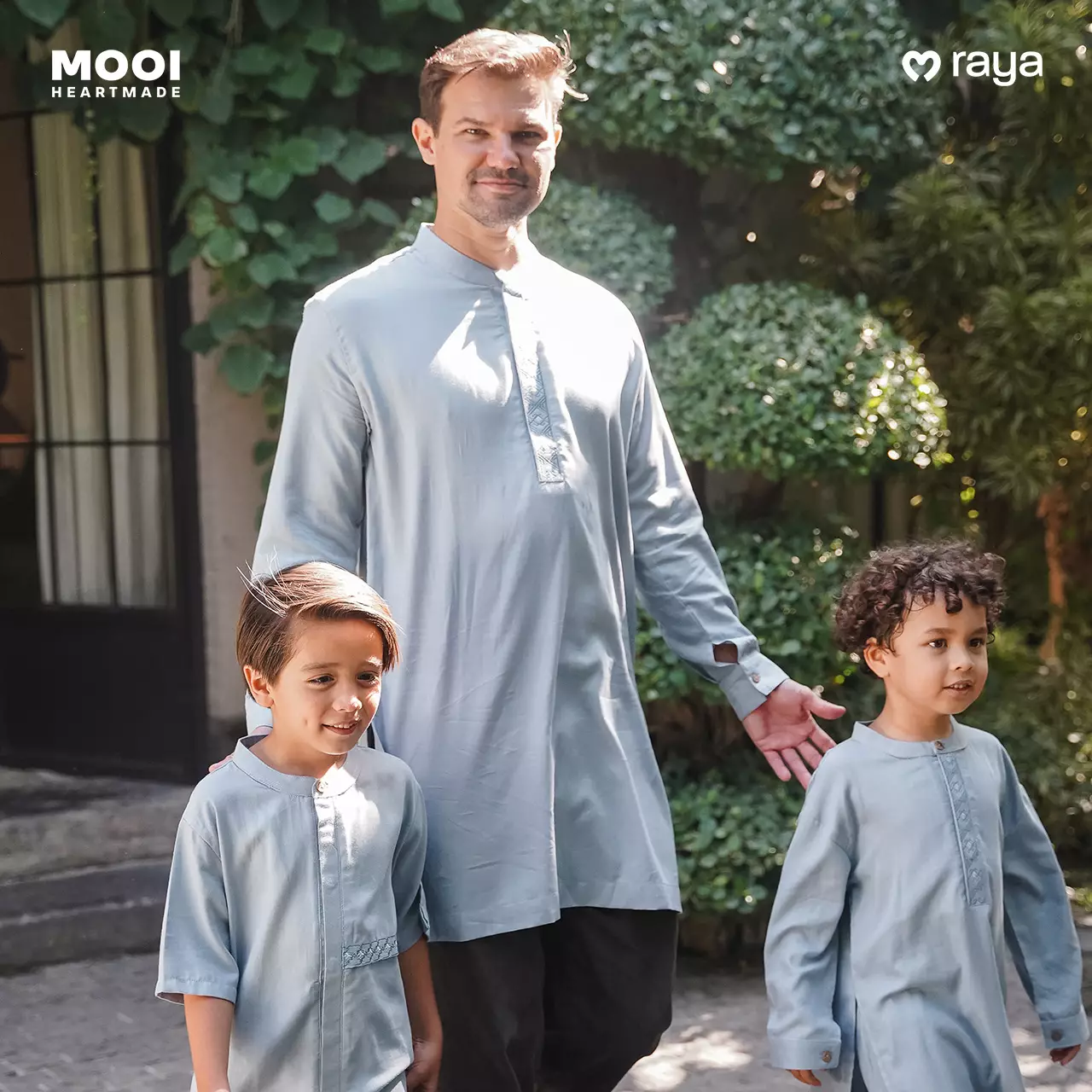 Mooi Atasan Pria Kemeja Pria Naqa Koko - Classic Blue