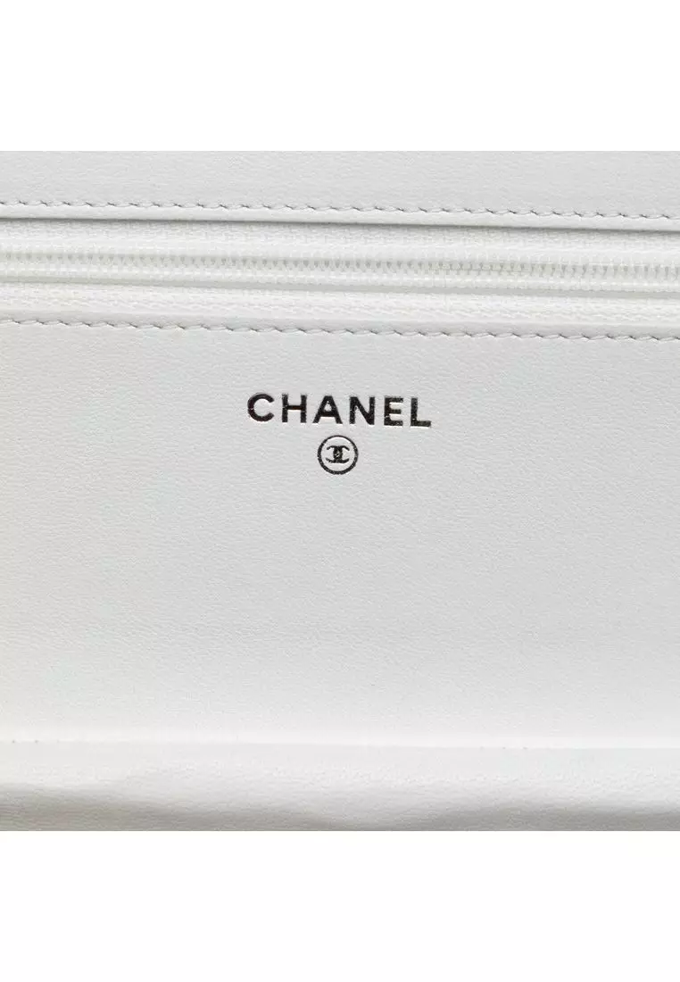 Pre-Loved Chanel Cc Coated Tweed Wallet On Chain