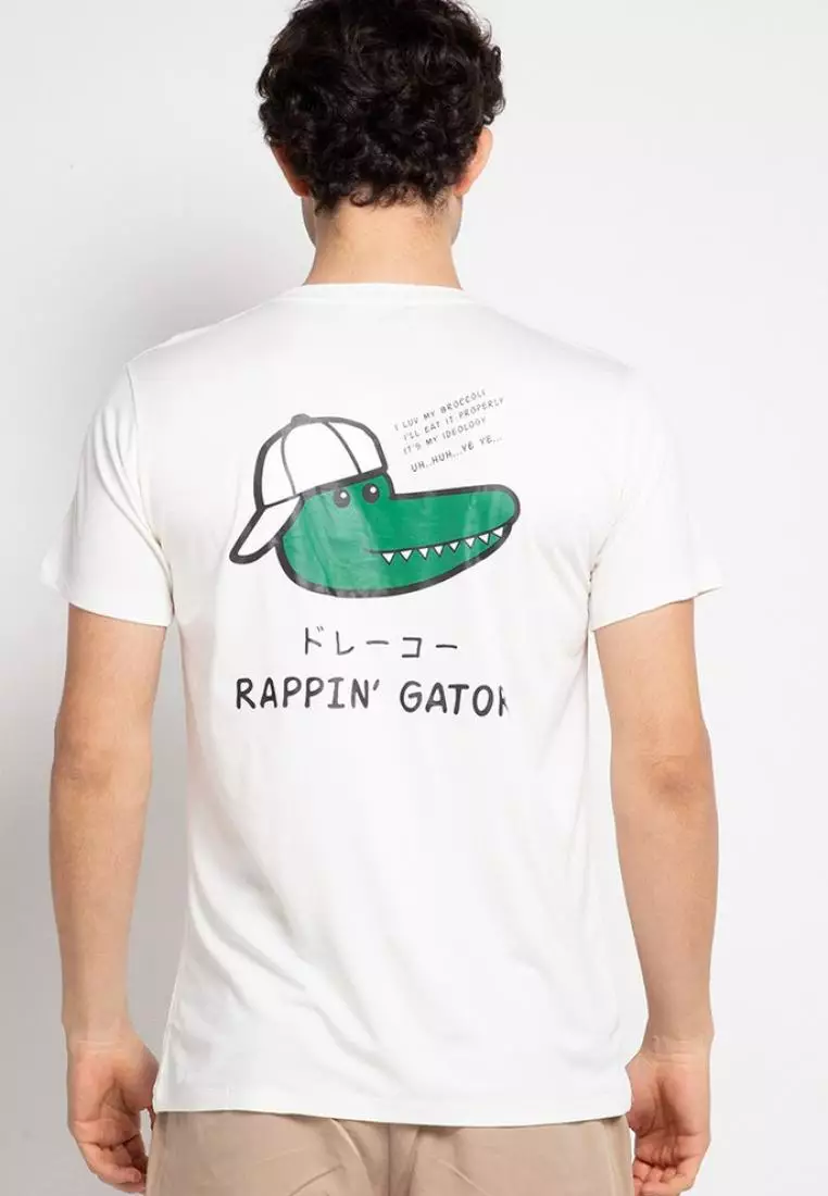 MTF49 rappin draco wht kaos pria Putih