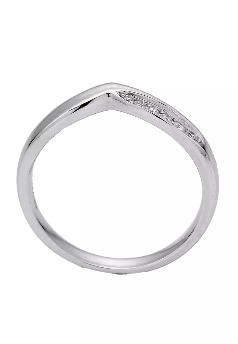 LITZ 18K White Gold  Diamond Ring YF-YR7305