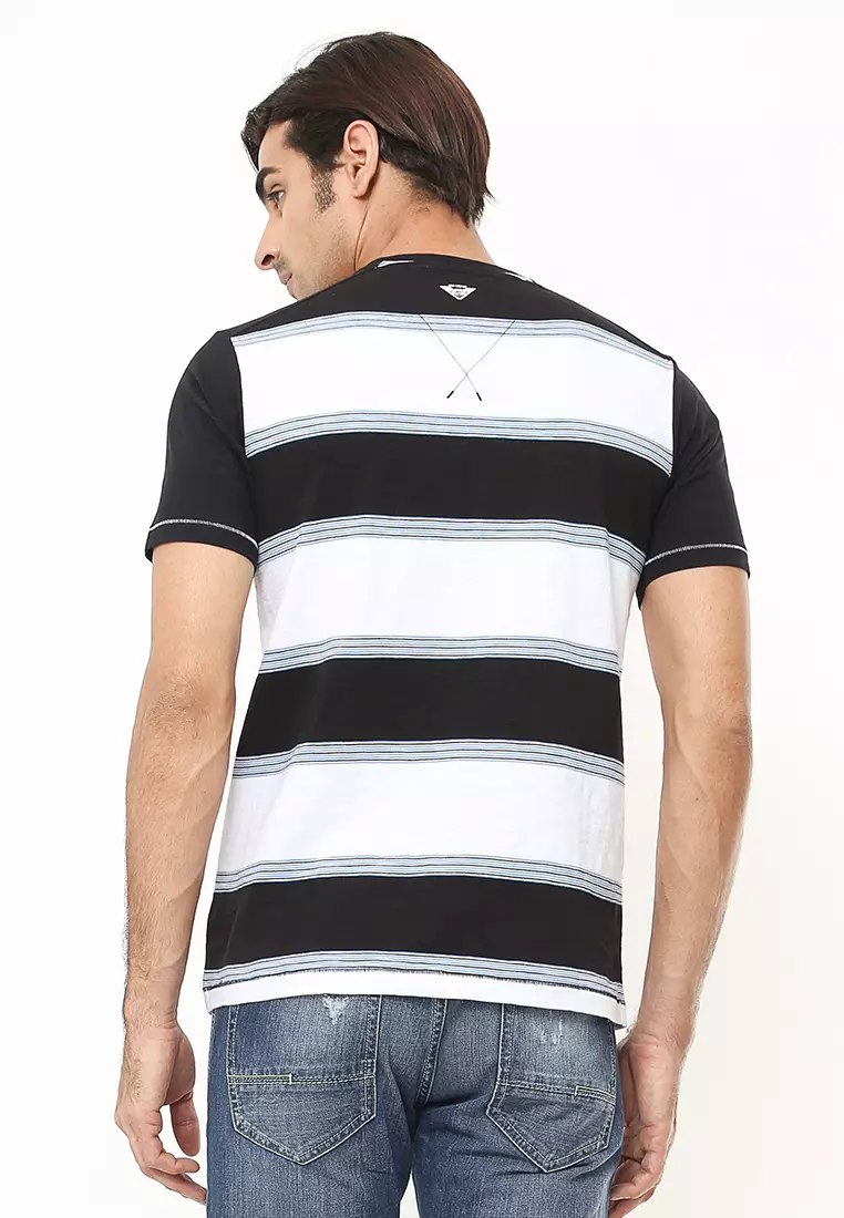 LGS - Kaos Casual - Colour Block - Putih - Slim Fit - JTS.323.M2370F.01.C