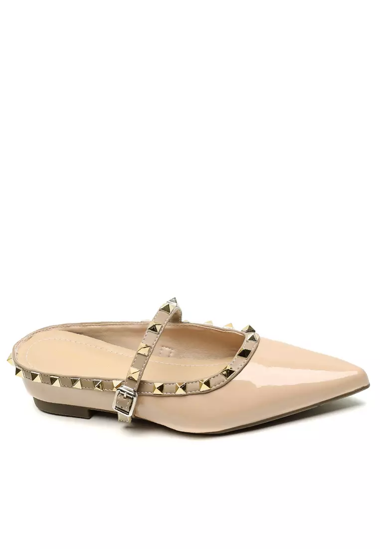 Discount on Twenty Eight Shoes  shoes - SKU: 3CM Hidden Heel Rivet Needle strap Mules WW8916-6