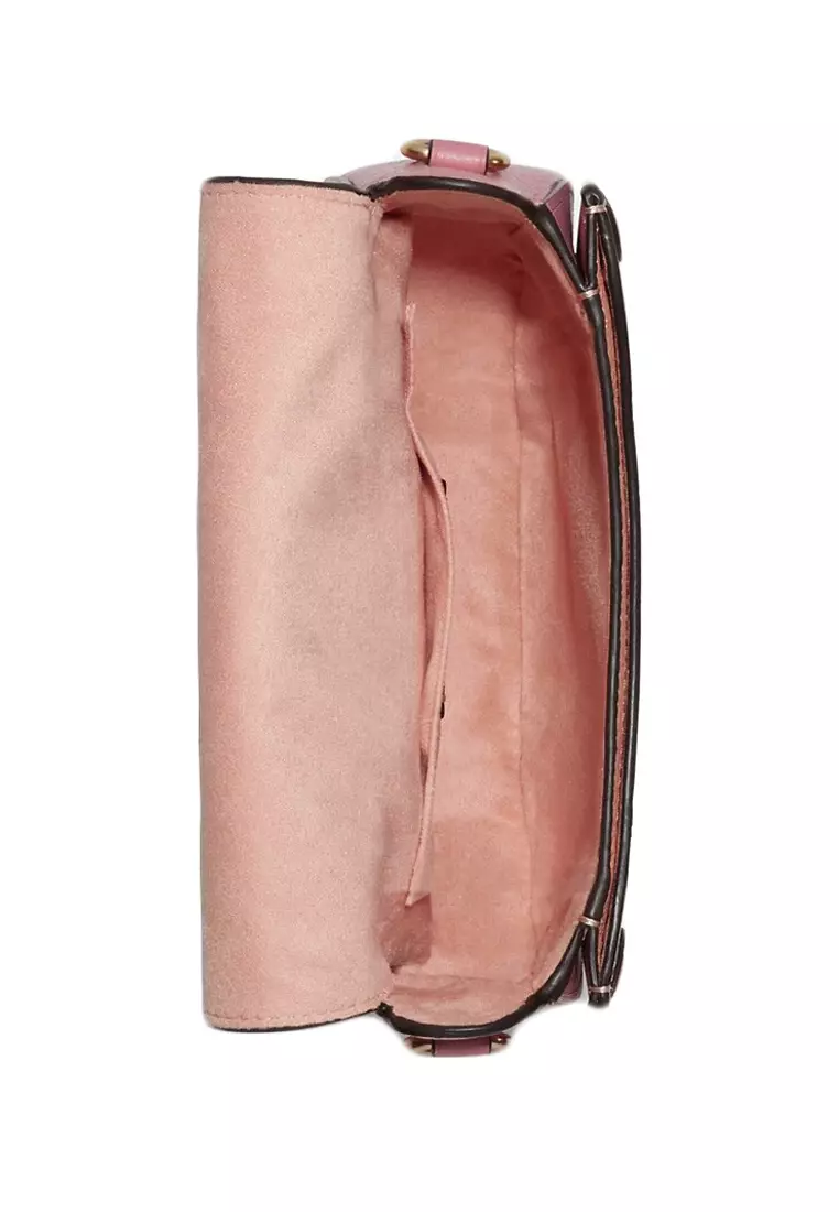 [CLEARANCE] Coach Georgie Saddle Bag In Colorblock - Faded Blush