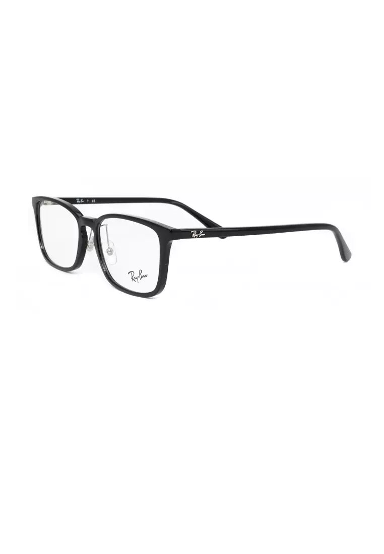 Buy Ray-Ban Unisex Black Plastic Square Eyeglasses Rb7149d/2000_55 2024 ...