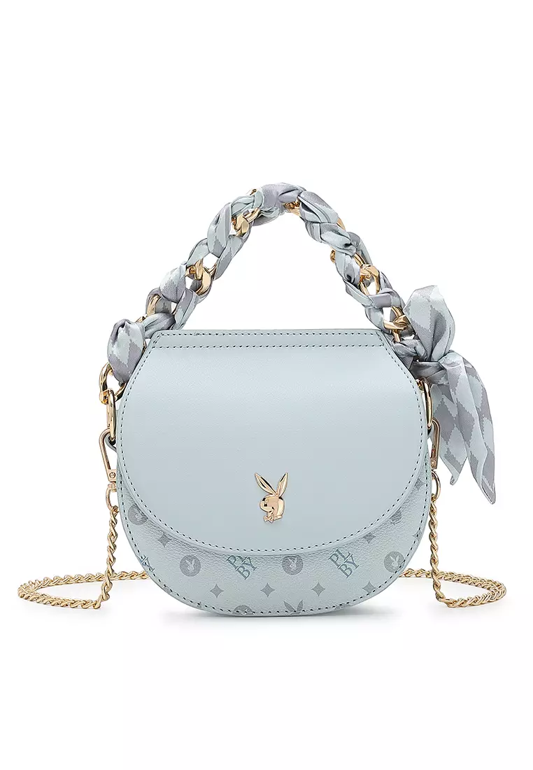 Women s Monogram Top Handle Bag Sling Bag Shoulder Bag Blue
