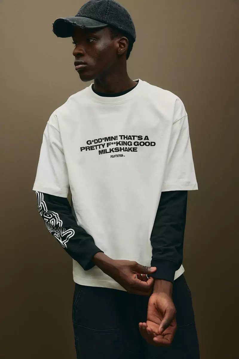 Buy H&M Loose Fit Printed T-shirt 2025 Online | ZALORA