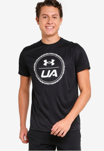 Under Armour black Speed Stride Graphic Short Sleeve Tee D8E1EAAA805922GS_1