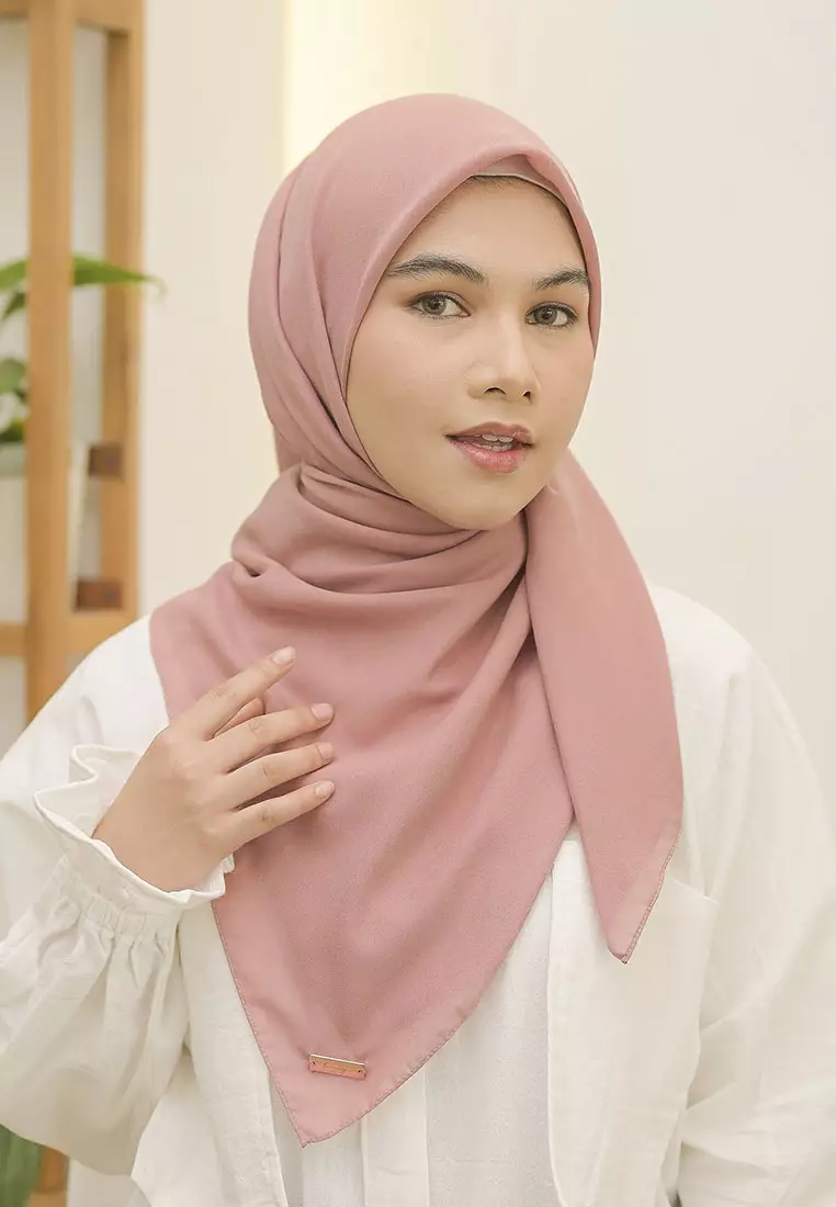 Haraa Voal Plain Peach Pearl