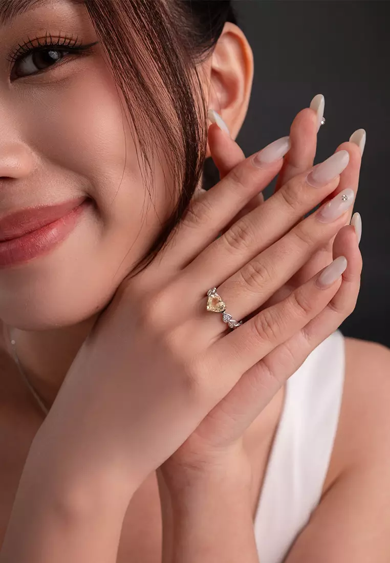Glow Yellow Sapphire Ring 019