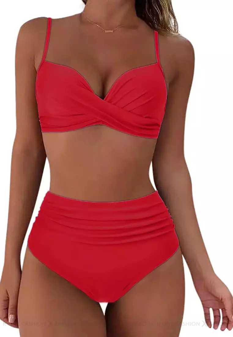 (2pcs)Sexy Suspender Bikini Swimsuit