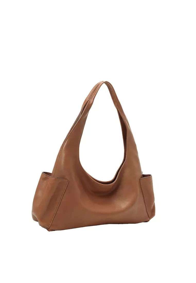LEXI Side Pocket Hobo Bag II - Caramel