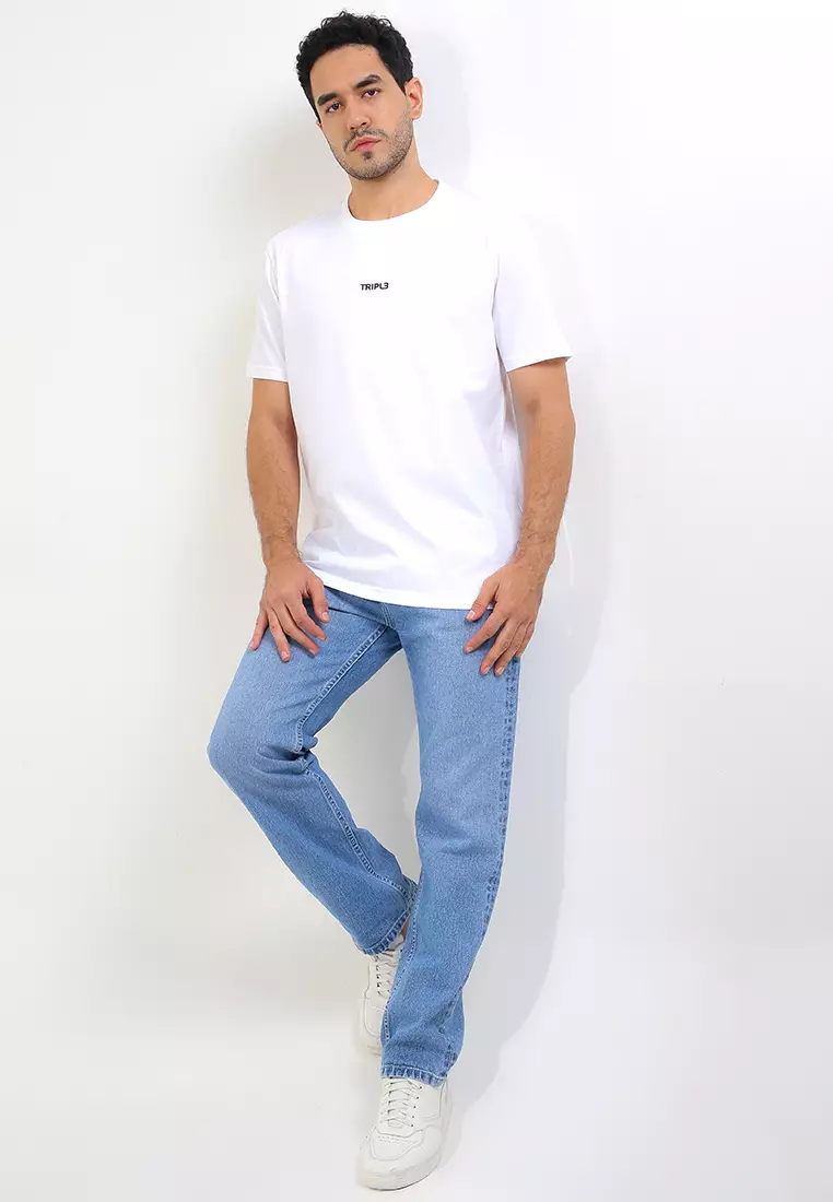 TRIPLE Tshirt Reguler Slim - White