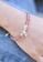 ZITIQUE silver Women's Strawberry Quartz Beads & Key Pendant Bracelet - Silver B8676ACCDD1128GS_5