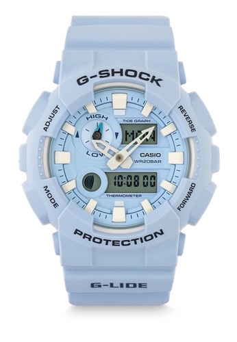Jual G Shock Casio G Shock Jam Tangan Pria Blue Resin Gax 100csa 2adr Original Zalora Indonesia