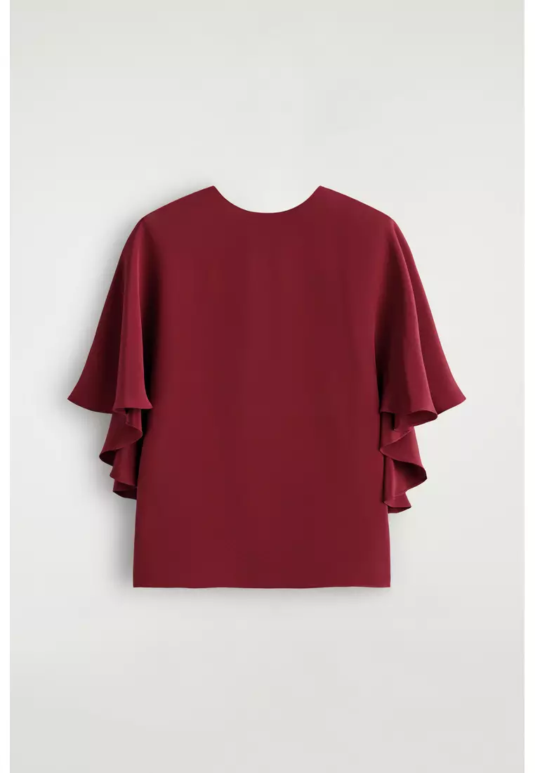 DRAPED SILK TOP