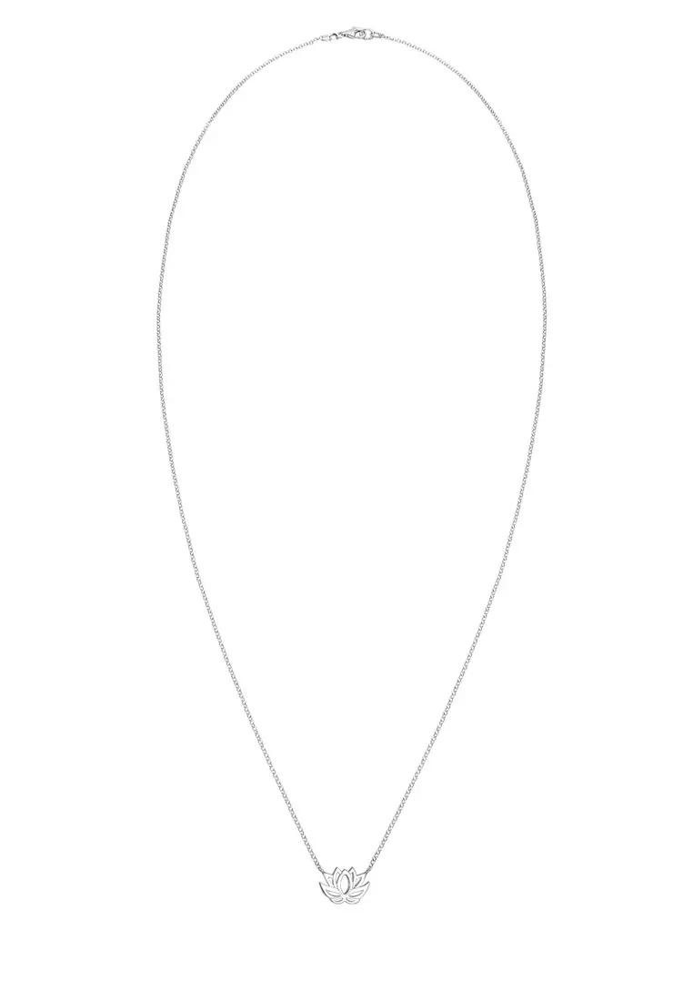 Kalung Perhiasan Perak 925 Wanita Lotus Flower