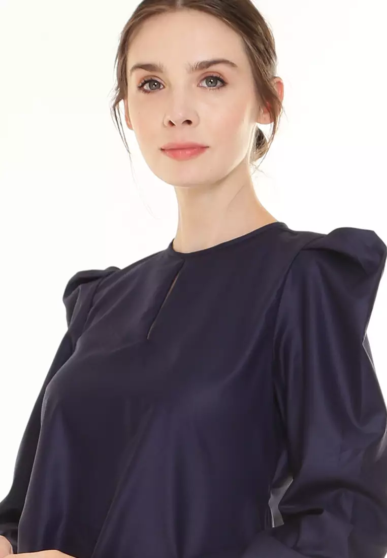 Yarra Kurung Pahang Modern in Dark Blue
