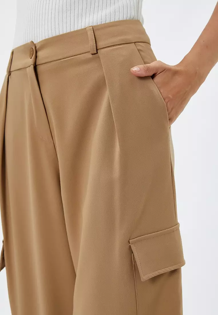 Palazzo Trousers Pleat High Waist