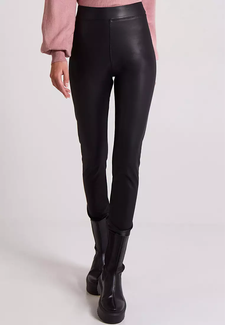 Buy Pink Vanilla Pink Vanilla Black Pu Lined Trousers 2025 Online