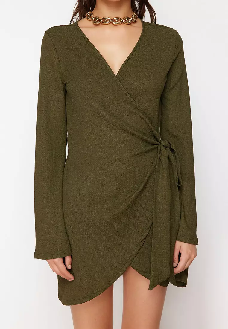 Woven Tie Mini Beach Dress