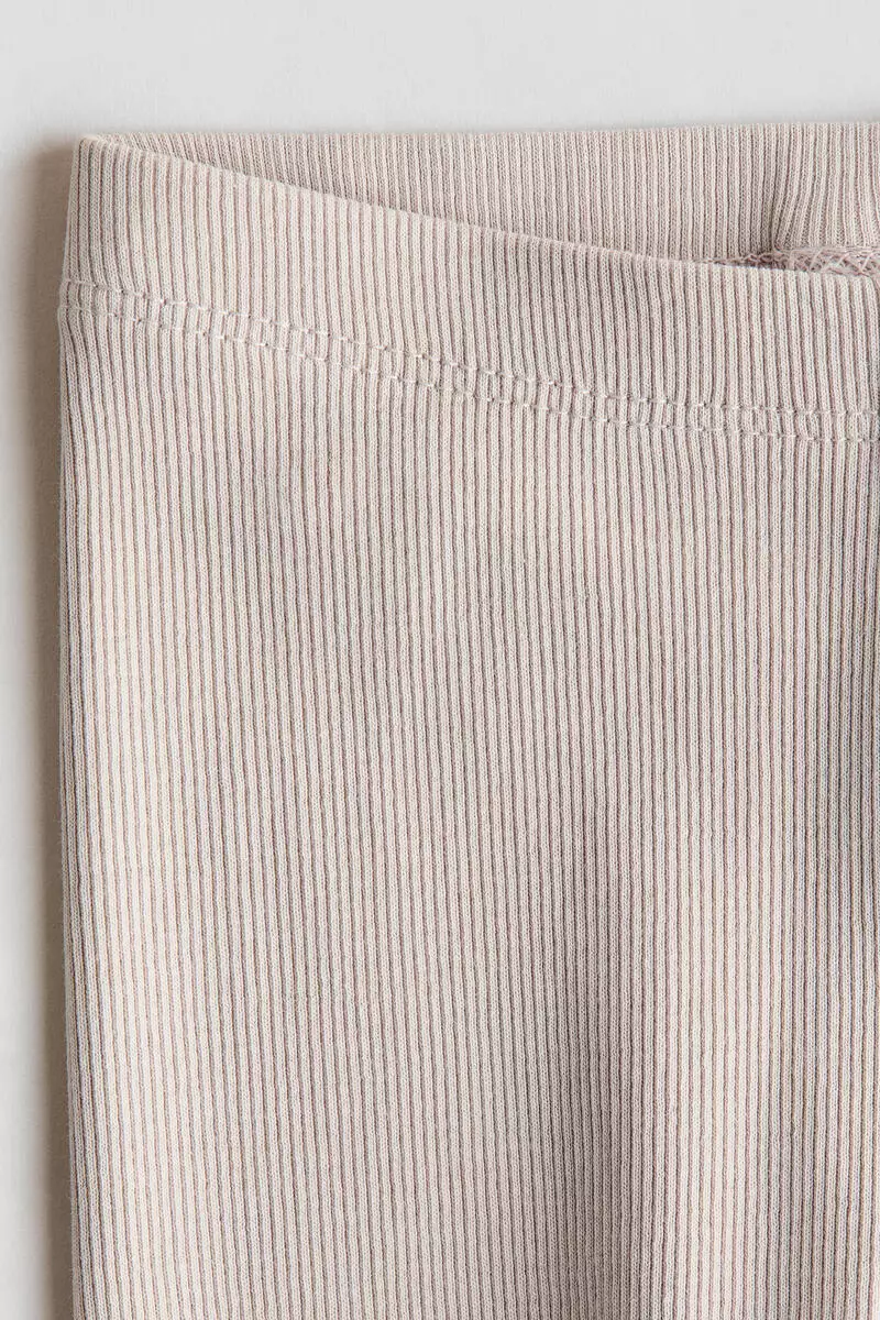 Ribbed cotton leggings