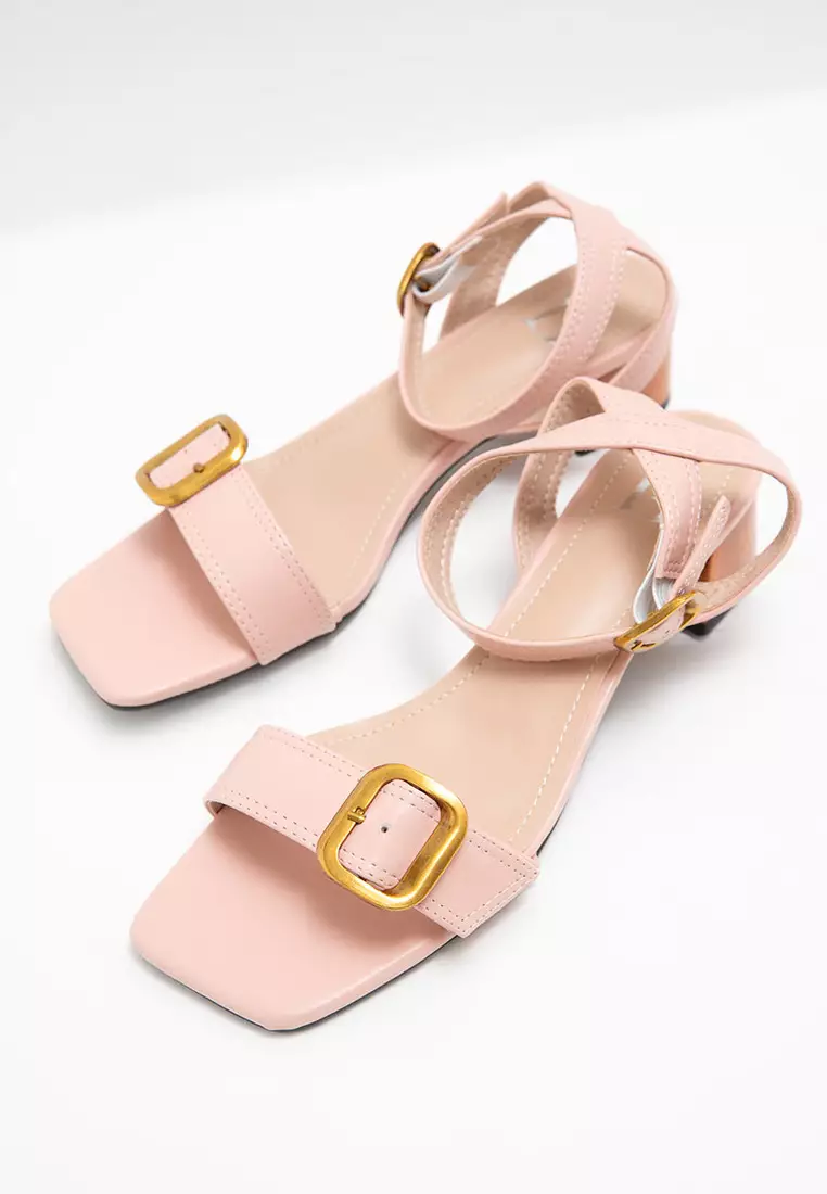 Ledina Strappy Heels Dusty Pink