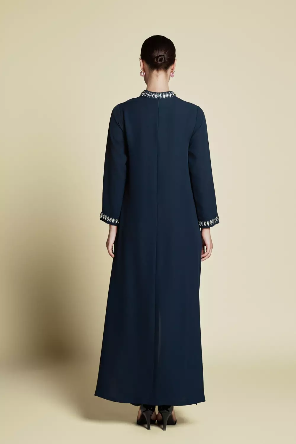 Demure Signature - Midi Coat Set in Frusan Silk Forest Green - SET