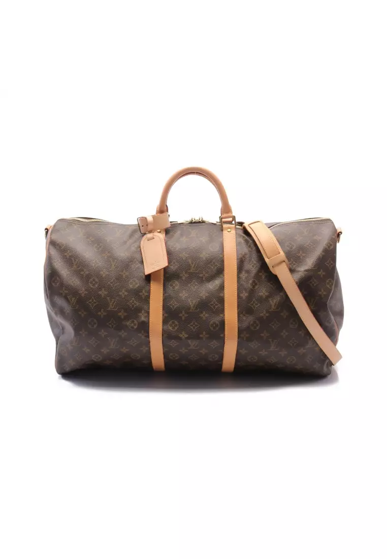 LOUIS VUITTON Keepall Bandouliere 60 2way Bag Monogram PVC Brown Overall  Pattern