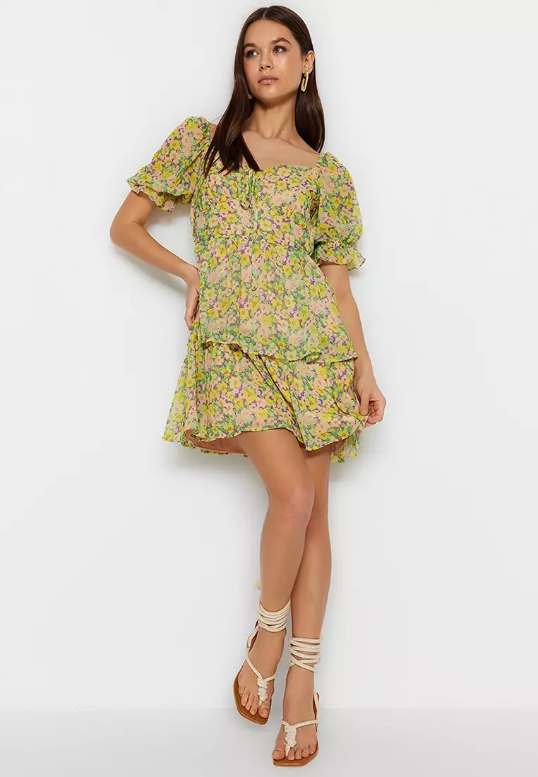 Buy Trendyol Tiered Mini Dress Online | ZALORA Malaysia