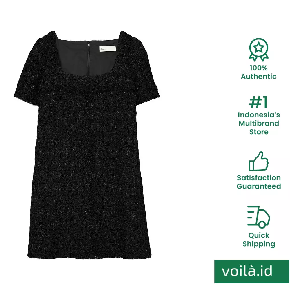 Jual TORY BURCH Tory Burch Tinsel Tweed Mini Dress Black Original 2024